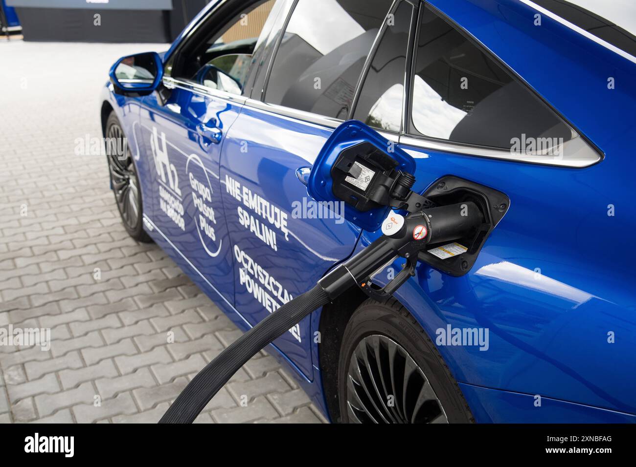 Toyota Mirai véhicule à hydrogène dans une station hydrogène à Gdansk, Pologne © Wojciech Strozyk / Alamy Stock photo Banque D'Images