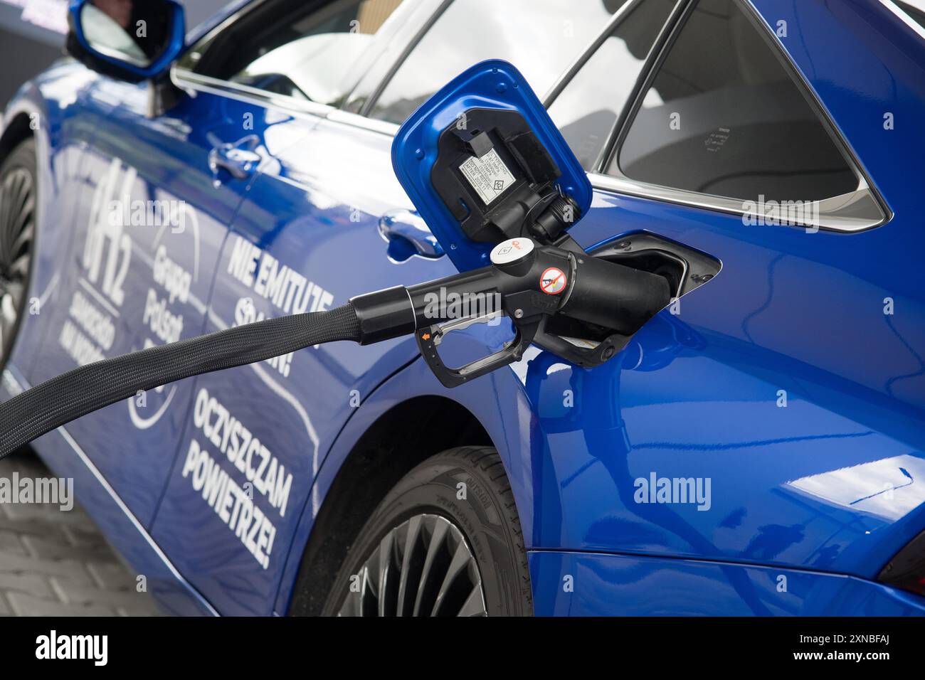 Toyota Mirai véhicule à hydrogène dans une station hydrogène à Gdansk, Pologne © Wojciech Strozyk / Alamy Stock photo Banque D'Images