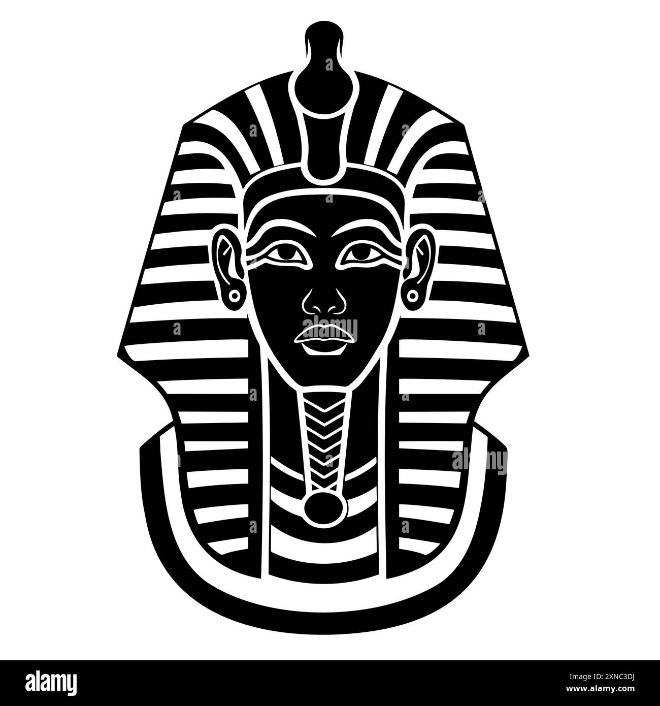 Illustration Pharaon égyptien antique roi Toutankhamon Illustration de Vecteur