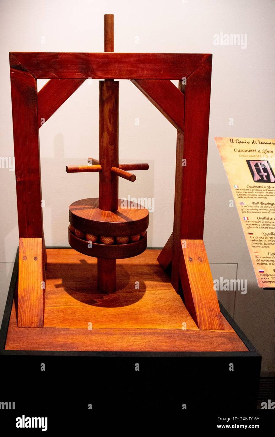 Lachy Invention Machine Invention du roulement à billes par Léonard de Vinci pour résoudre le ...