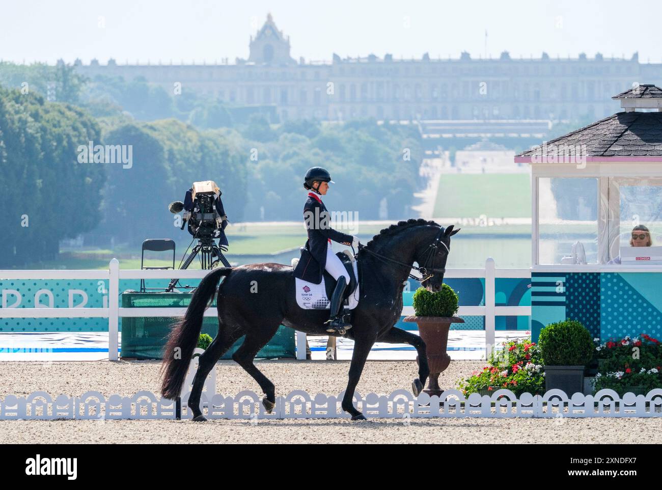 Versailles, France. 31 juillet 2024. Charlotte Fry Riding GLAMOURDALE, Equestre, dressage Team et Grand Prix individuel lors des Jeux Olympiques de Paris 2024 le 31 juillet 2024 au Château de Versailles à Versailles, France - photo Christophe Bricot/DPPI Media crédit : DPPI Media/Alamy Live News Banque D'Images