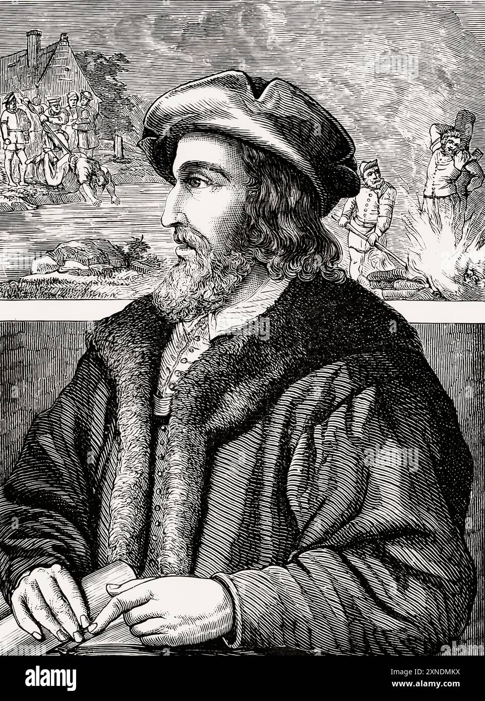 Balthasar Hubmaier, 1480 – 1528, leader anabaptiste allemand Banque D'Images