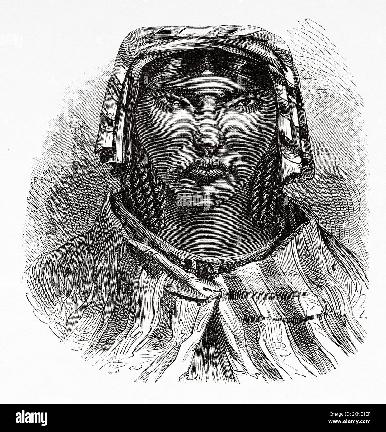 Femme indigène quechua d'Arequipa, Pérou, Amérique du Sud. Voyage à travers l'Amérique du Sud de l'océan Pacifique à l'océan Atlantique, 1848-1960 par Paul Marcoy (1815 - 1887) première étape, d'Islay à Arequipa, Pérou. Le Tour du monde 1862 Banque D'Images
