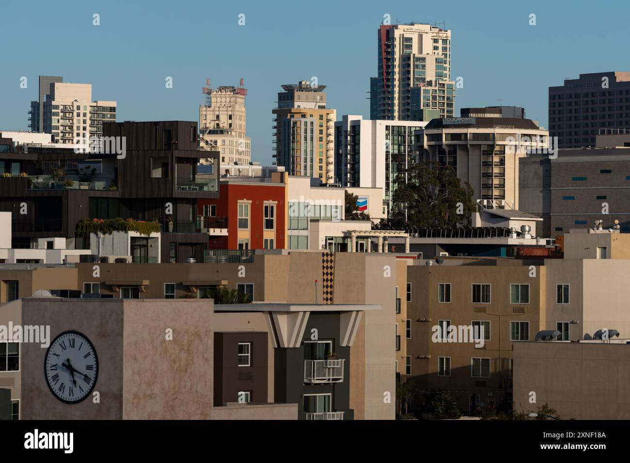 Vue sur le paysage urbain du centre-ville de San Diego Banque D'Images
