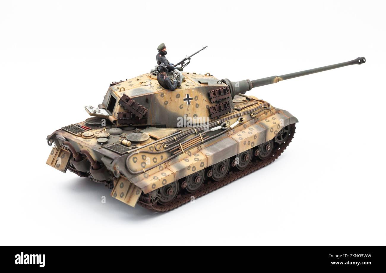 Un modèle à l'échelle 1 35 du char allemand King Tiger II WW 2 Banque D'Images