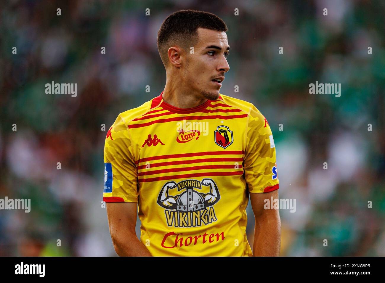 Miki Villar (Jagiellonia) vu en action lors du match PKO BP Ekstraklasa entre les équipes de Radomiak Radom et Jagiellonia Bialystok au Stadion Miejski im. Braci Czachorow. Score final : Radomiak Radom 2 : 3 Jagiellonia Bialystok Banque D'Images