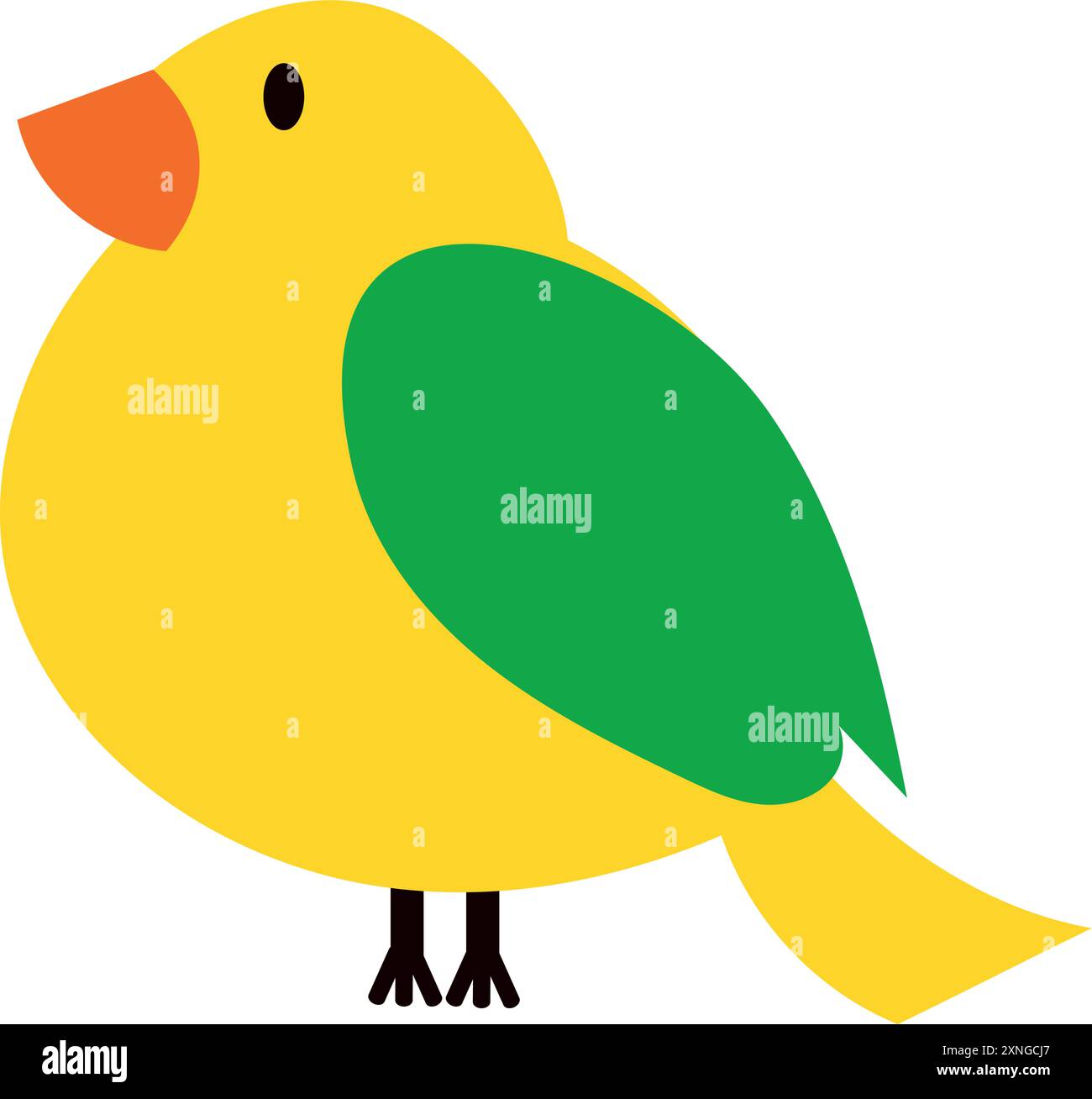 Vecteur d'icône d'oiseau canari isolé Illustration de Vecteur