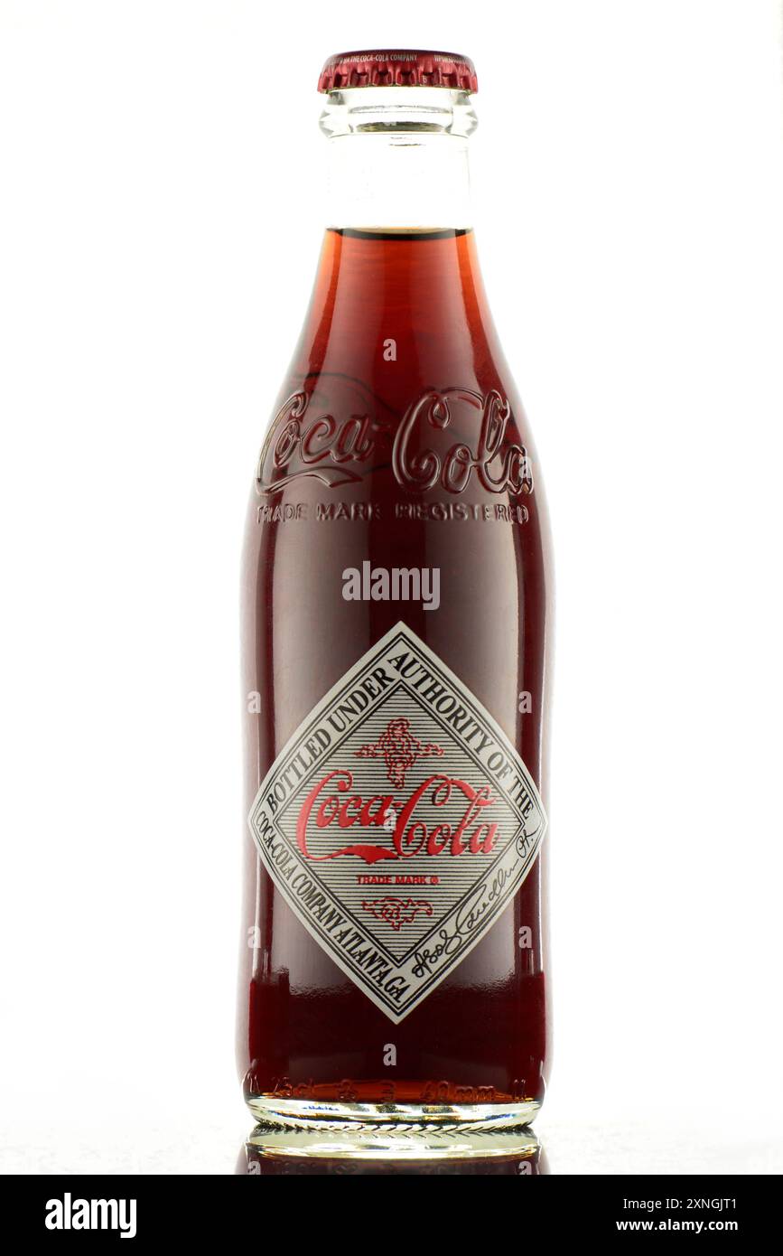 Coca Cola Straightwall bouteille 1900 design Coca Cola collection Banque D'Images