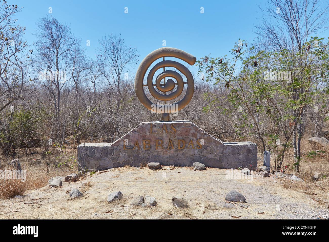 Las Labradas, les mystérieux pétroglyphes de bord de mer de Sinaloa Banque D'Images