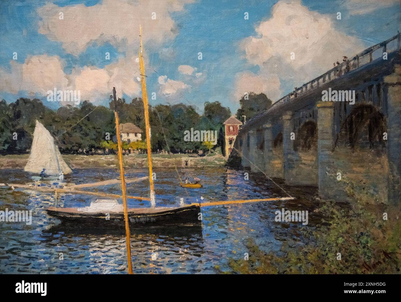 Tableau de Claude Monet appelé le Pont d'Argenteuil, peint en 1874 Banque D'Images