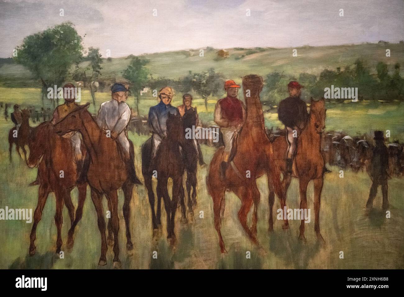 Tableau d'Edgar Degas appelé The Riders, peint en 1885 Banque D'Images