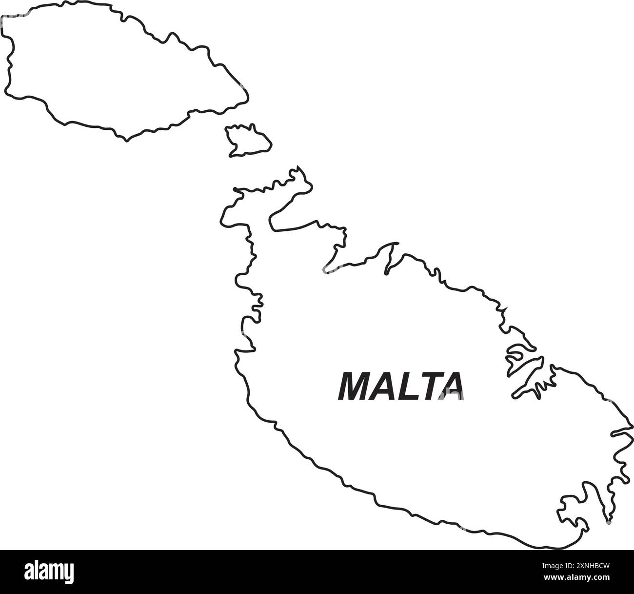 malte icône de carte illustration vectorielle conception simple Illustration de Vecteur