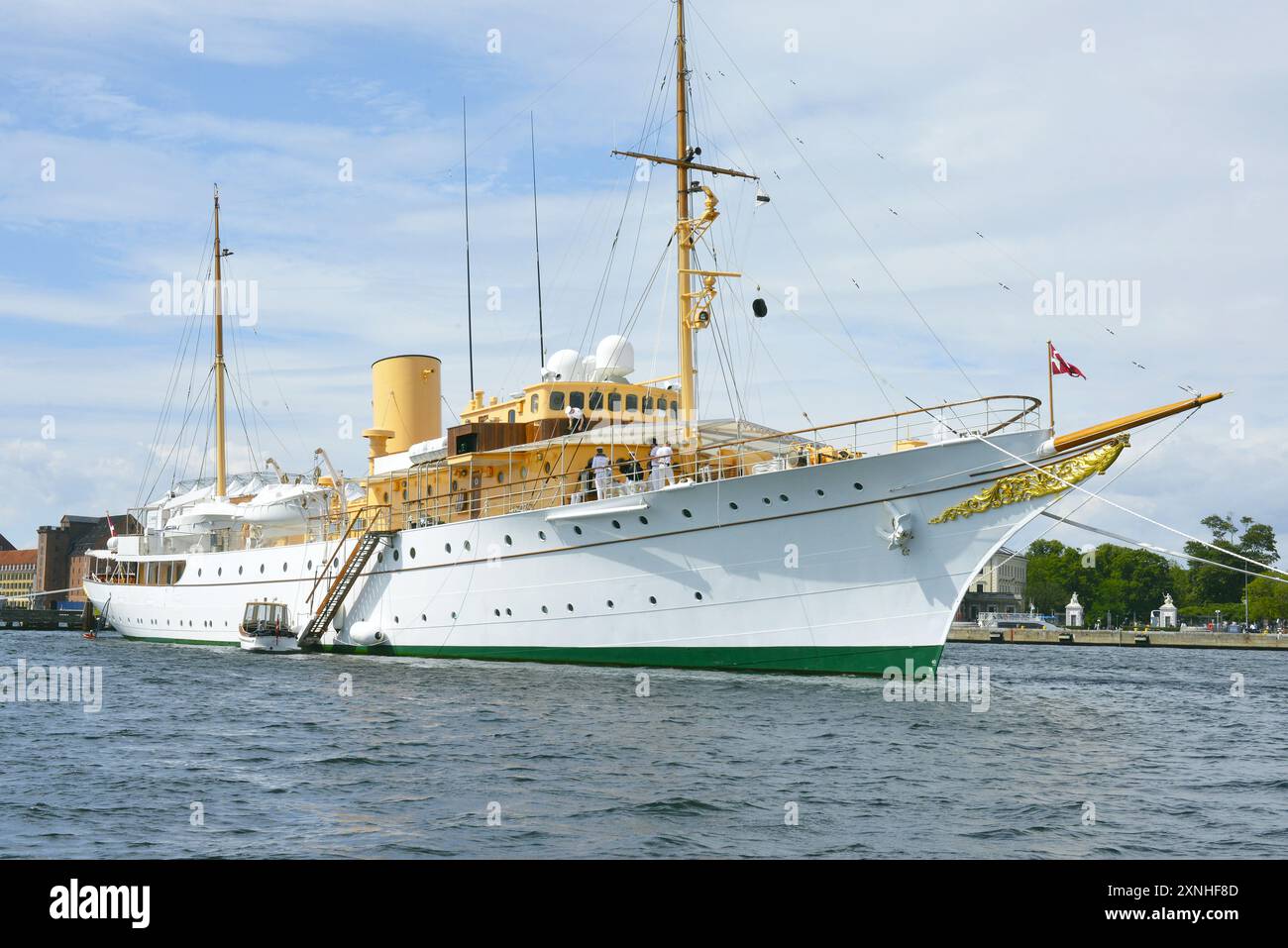 Navire de la famille royale du Danemark KDM Dannebrog de Copenhague, Danemark, Scandinavie. Banque D'Images