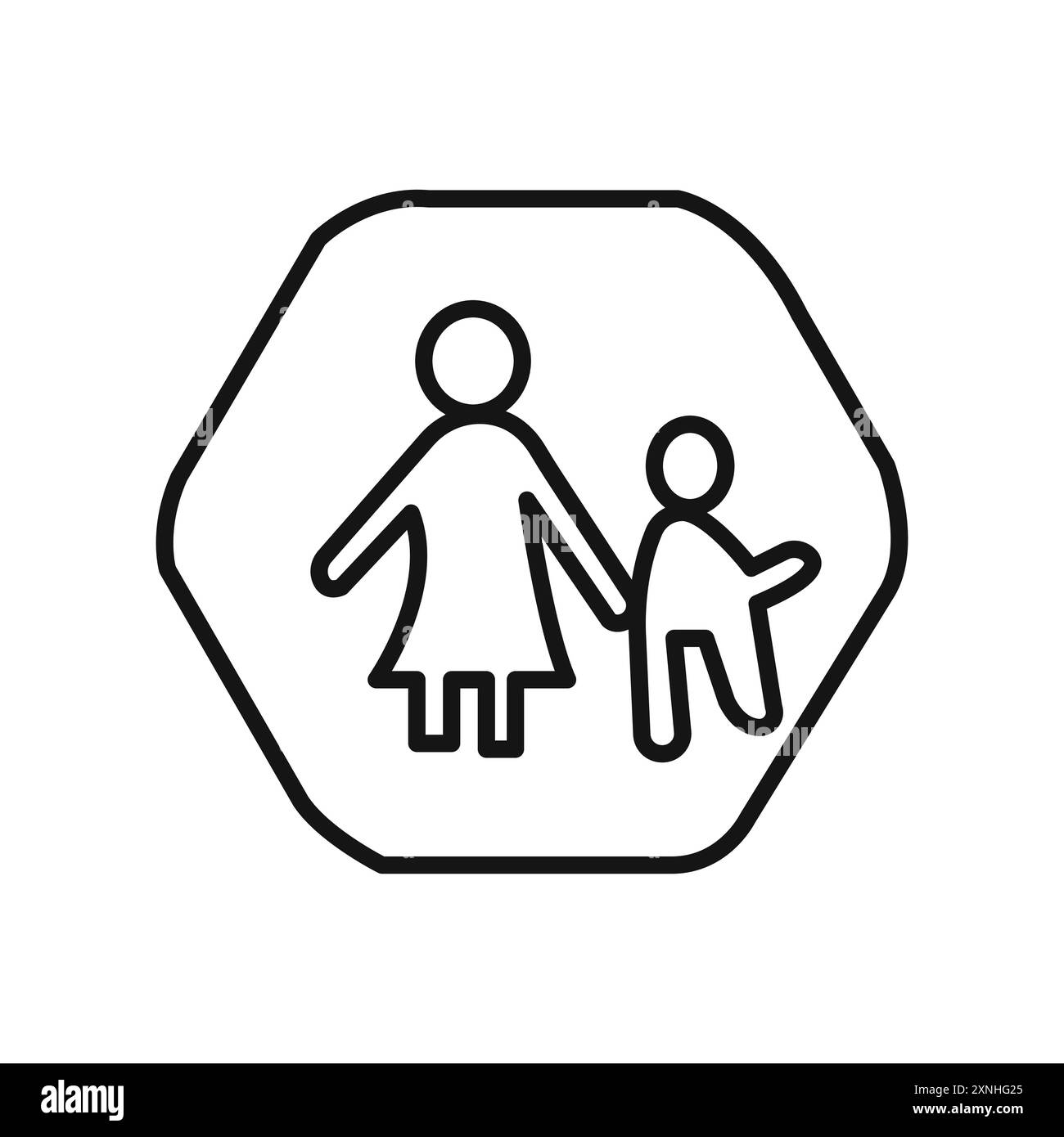 Icône Babysitter symbole graphique vectoriel linéaire signe ou symbole défini pour l'interface utilisateur de l'application Web Illustration de Vecteur