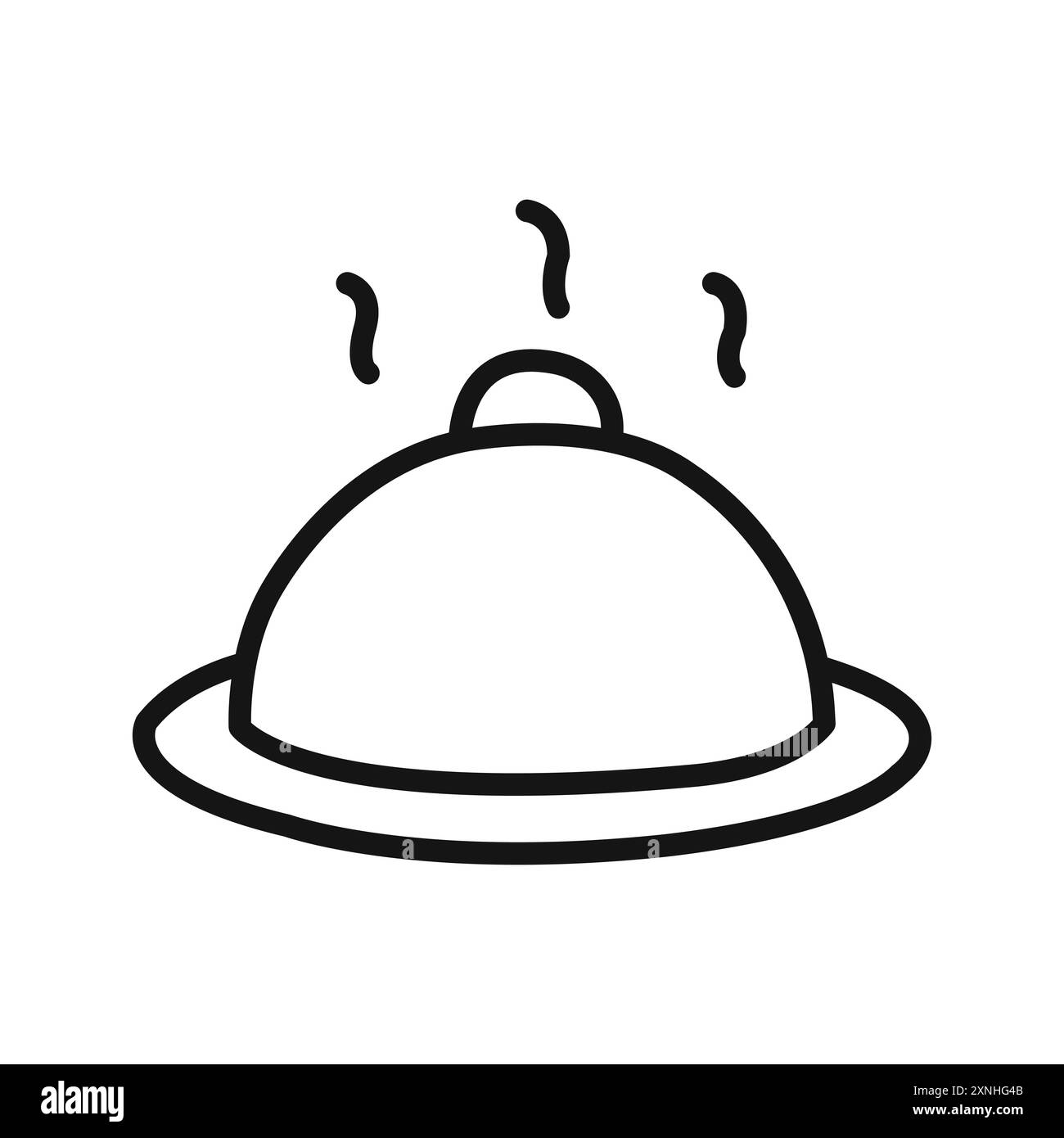 Plateau alimentaire et icône de couverture graphique vectorielle linéaire signe ou symbole défini pour l'interface utilisateur de l'application Web Illustration de Vecteur