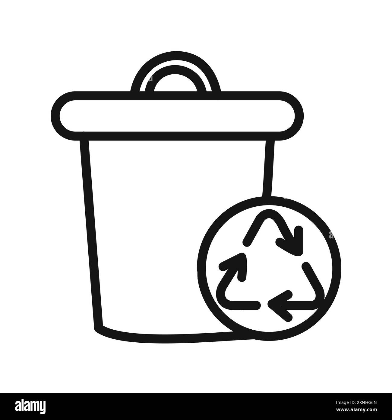 Symbole graphique vectoriel linéaire icône non recyclable défini pour l'interface utilisateur de l'application Web Illustration de Vecteur