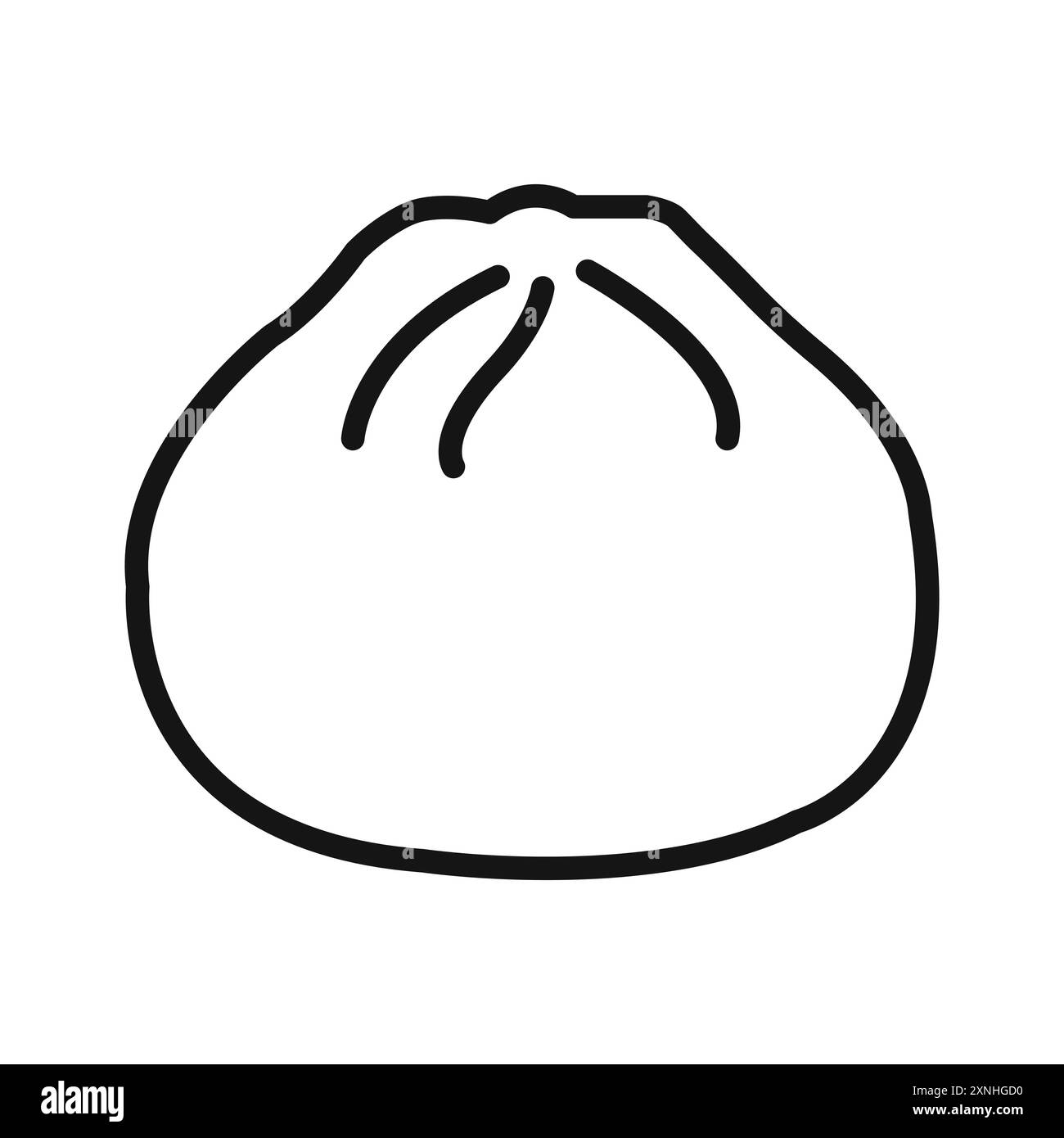 icône de dumplings signe graphique vectoriel linéaire ou symbole défini pour l'interface utilisateur de l'application web Illustration de Vecteur