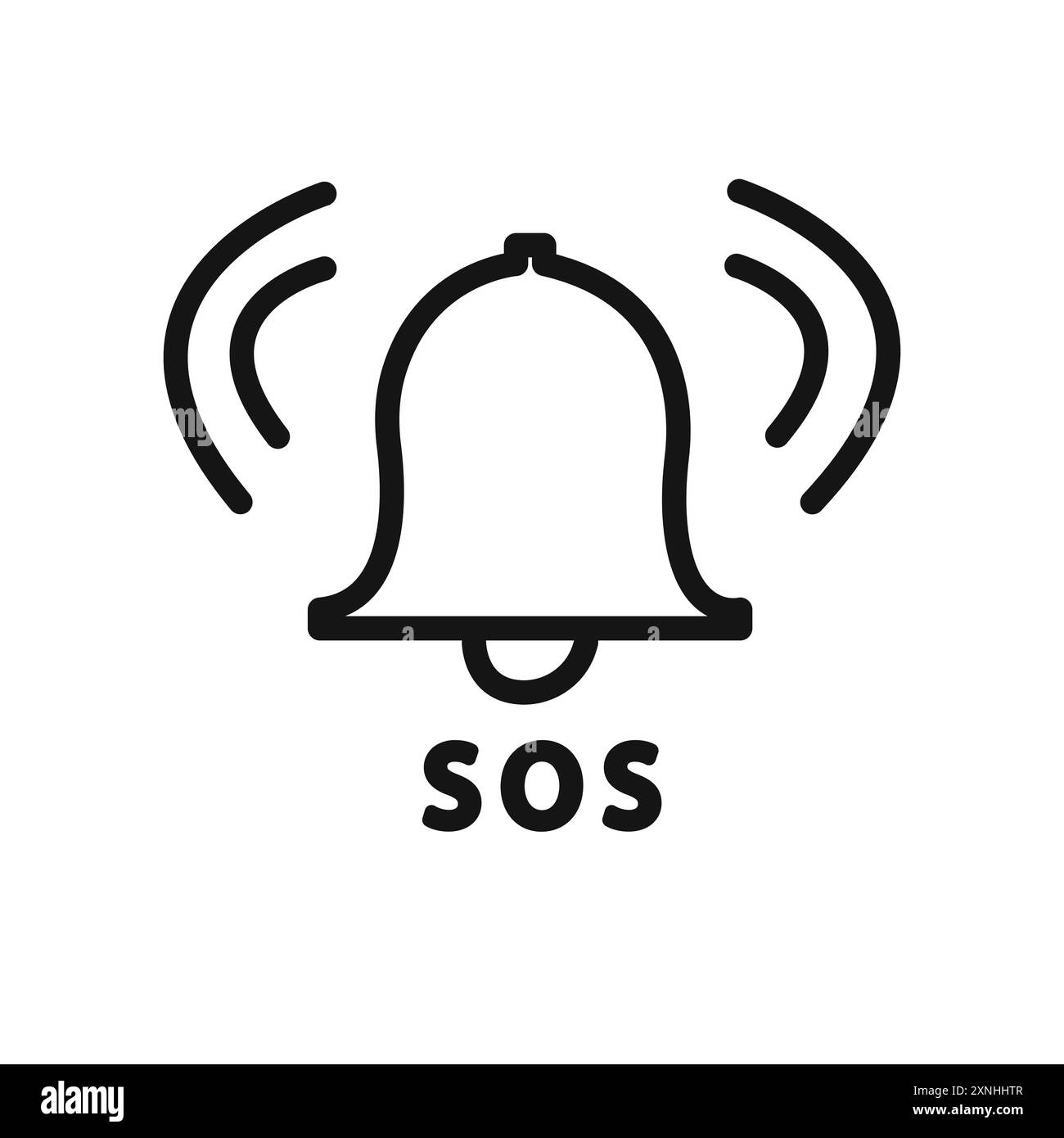SOS icône d'urgence graphique vectorielle linéaire signe ou symbole défini pour l'interface utilisateur de l'application Web Illustration de Vecteur