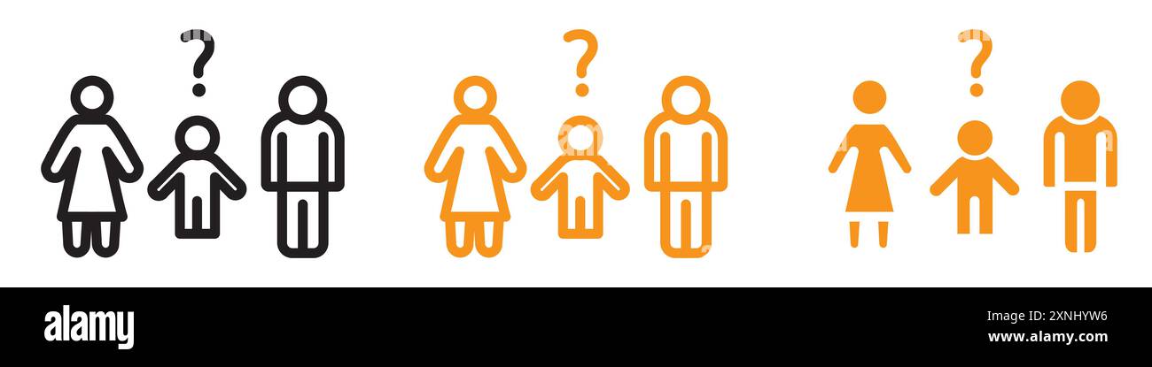 Collection d'ensemble de logo de conception Web d'icône de garde d'enfant dans le vecteur plat Illustration de Vecteur