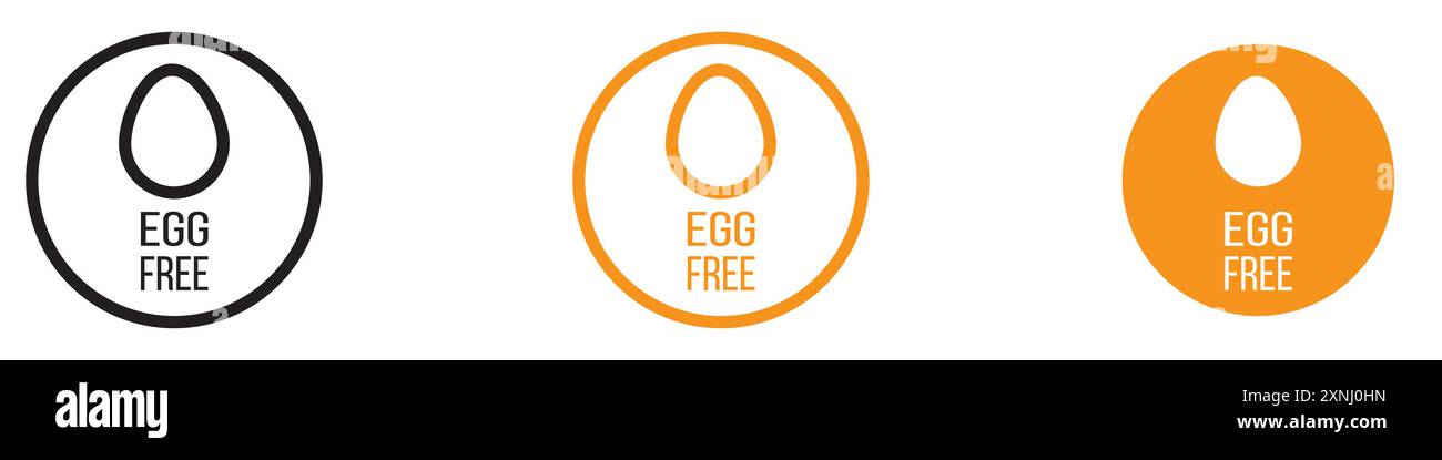 collection d'ensemble de logo de conception web d'icône sans oeuf dans le vecteur plat Illustration de Vecteur