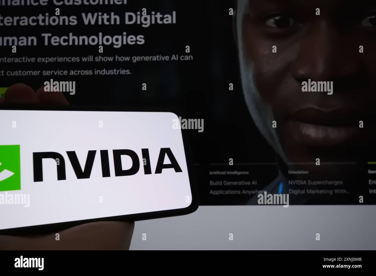 NVIDIA Corporation est une multinationale américaine et une société technologique dont le siège social est situé à Santa Clara, en Californie, et qui est constituée à Delaw Banque D'Images