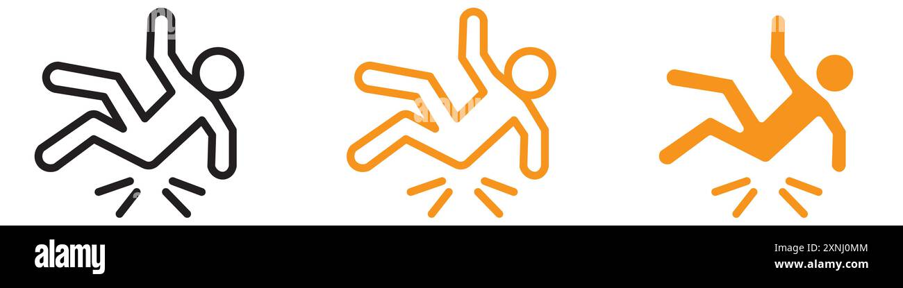 Collection d'ensemble de logo de conception Web d'icône de déclenchement d'homme dans le vecteur plat Illustration de Vecteur