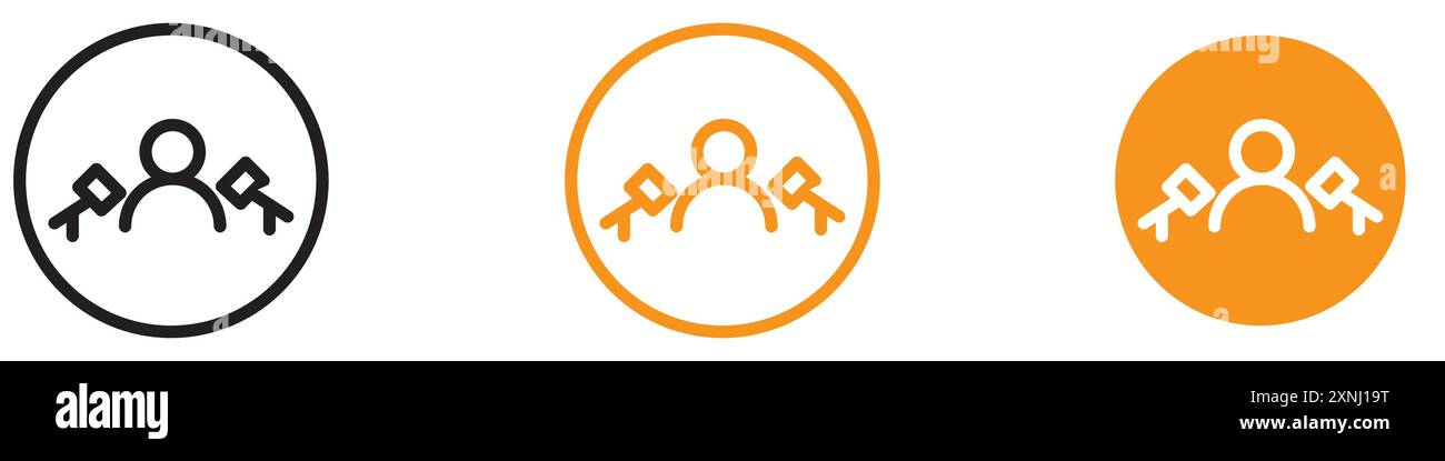 Présentateur de nouvelles sur TV Show icône logo de conception de Web collection dans le vecteur plat Illustration de Vecteur