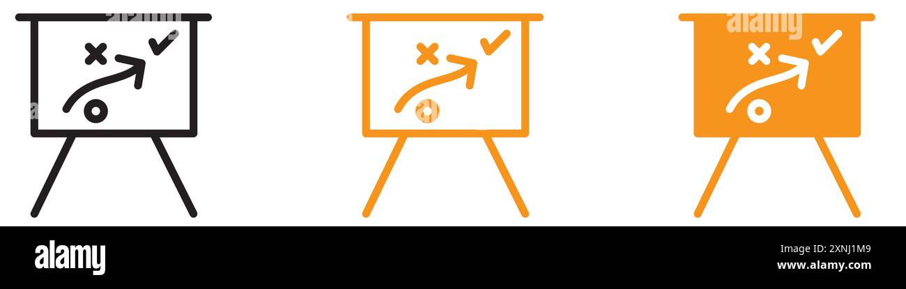 stratégie icône web design logo set collection dans le vecteur plat Illustration de Vecteur