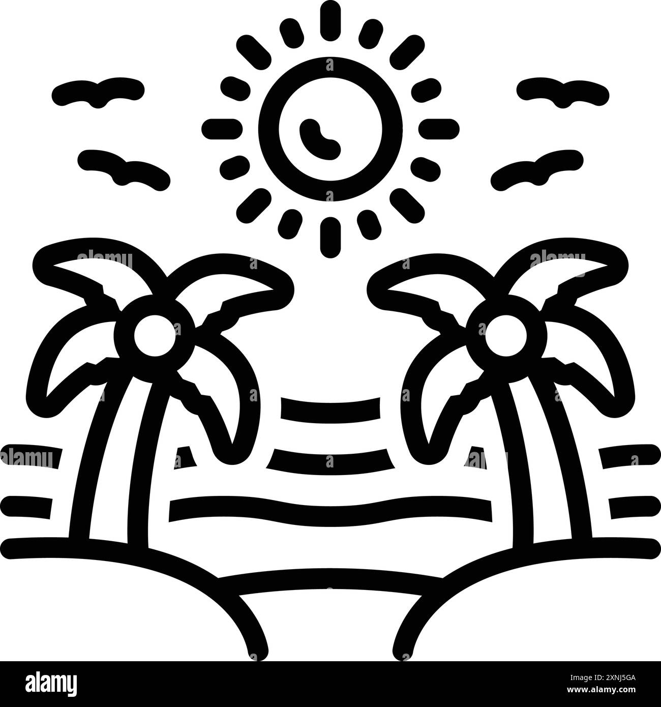 Icône pour vacances, vacances Illustration de Vecteur