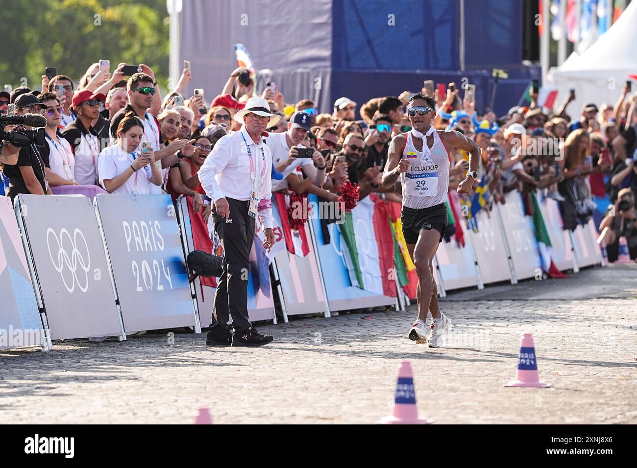 Brian Daniel Pintado of Ecuador is winning during Men's 20km Race Walk ...