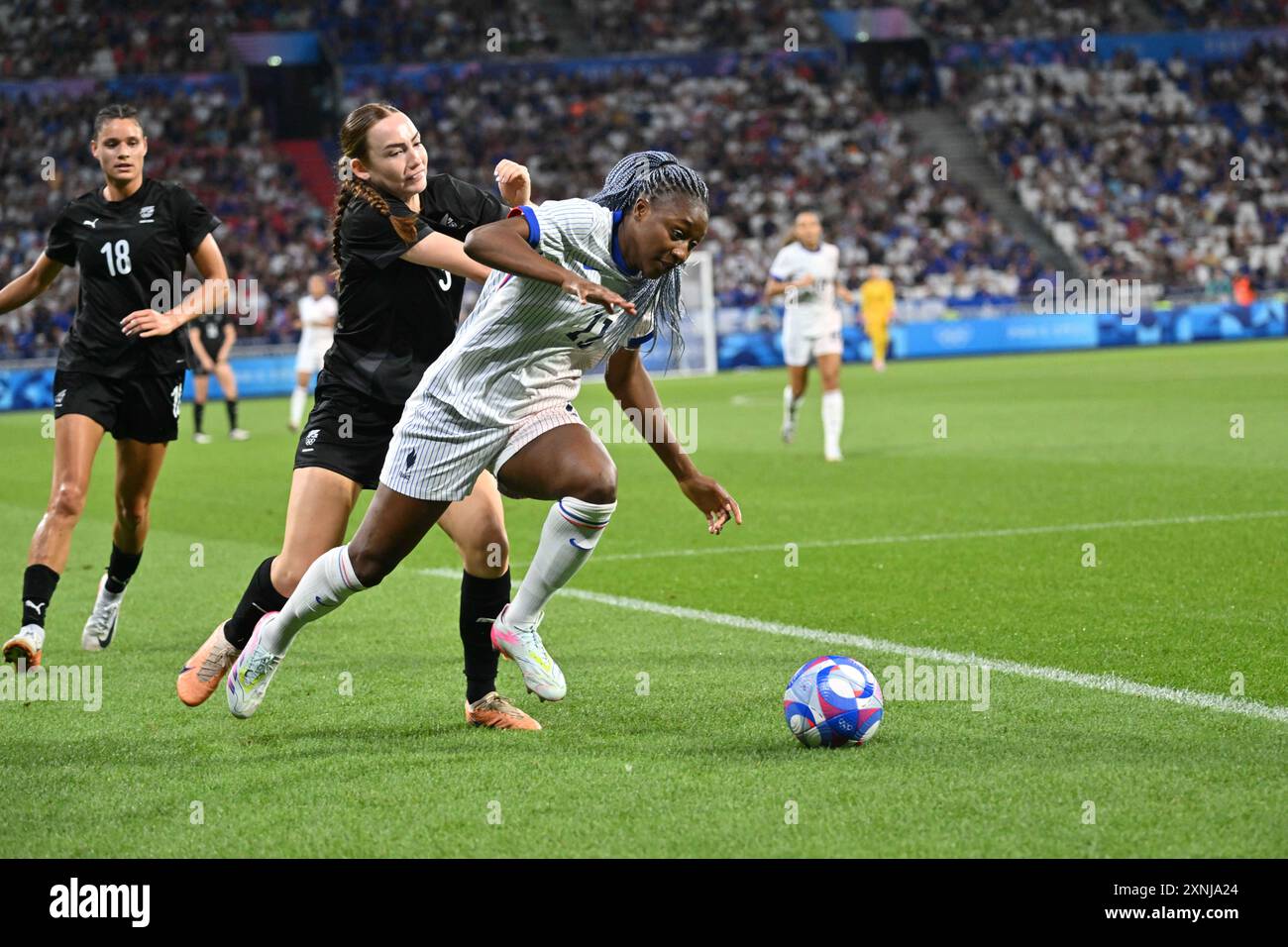 Decines Charpieu, France. 31 juillet 2024. Kadidiatou Diani (France), Football, Groupe féminin A entre la Nouvelle-Zélande et la France lors des Jeux Olympiques de Paris 2024 le 31 juillet 2024 au stade Groupama de Decines-Charpieu près de Lyon - photo Frédéric Chambert/Panoramic/DPPI Media Credit : DPPI Media/Alamy Live News Banque D'Images