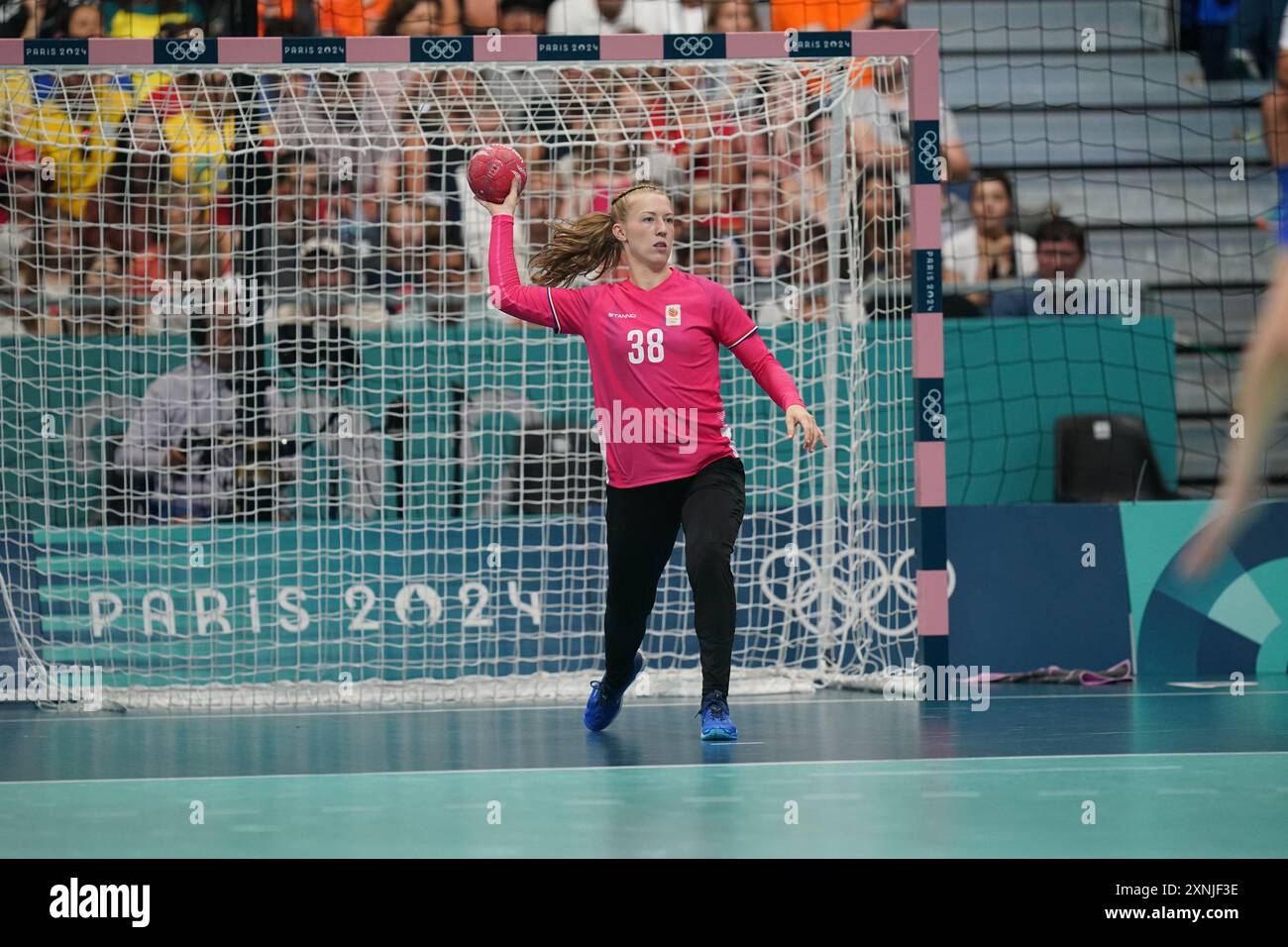 Paris, France. 01 août 2024. PARIS, FRANCE - 1er AOÛT : Yara TEN Holte des pays-Bas lors du match Handball - Jeux Olympiques Paris 2024 entre les pays-Bas et le Brésil le jour 6 à South Paris Arena le 1er août 2024 à Paris, France. (Photo de Henk Seppen/Orange Pictures) crédit : Orange pics BV/Alamy Live News Banque D'Images