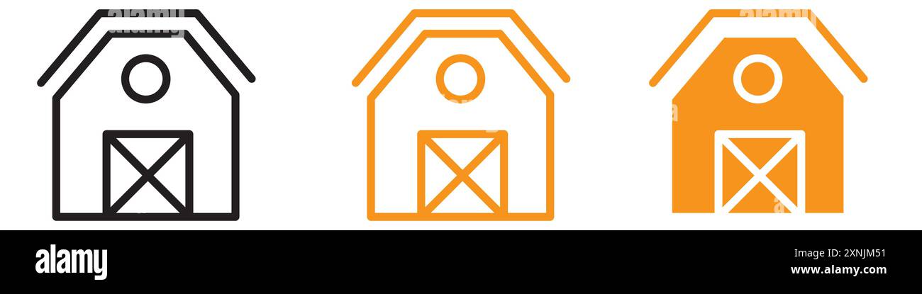 barn farm icône web design logo set collection dans le vecteur Illustration de Vecteur