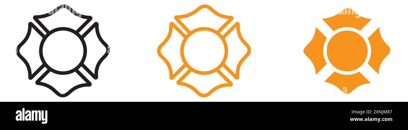 Blank Fire Department badge icône Web design logo Set collection dans le vecteur Illustration de Vecteur