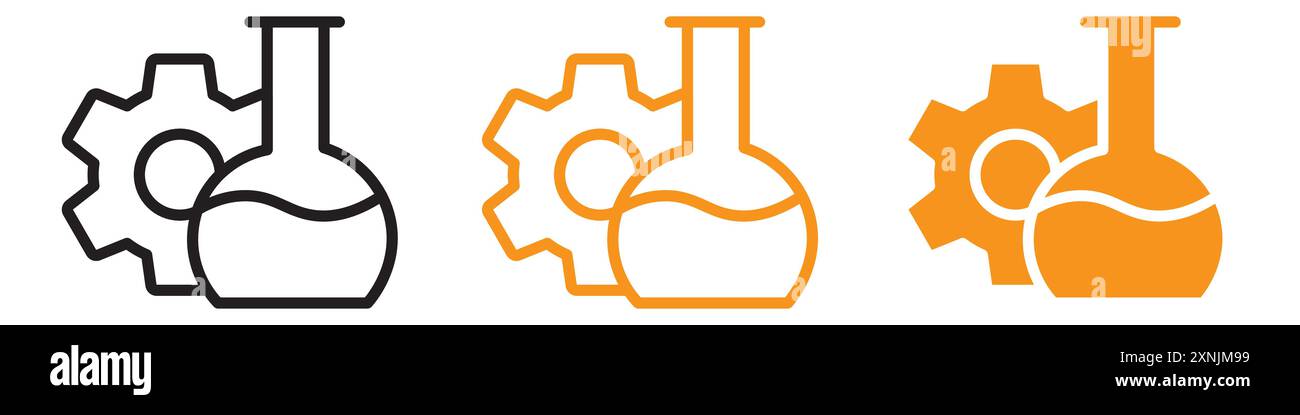 Collection d'ensemble de logo d'icône de conception de Web d'ingénieur biomédical dans le vecteur Illustration de Vecteur