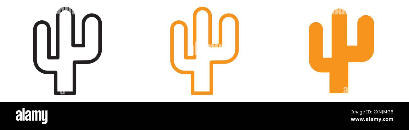 Cactus icône Web design logo Set collection dans le vecteur Illustration de Vecteur