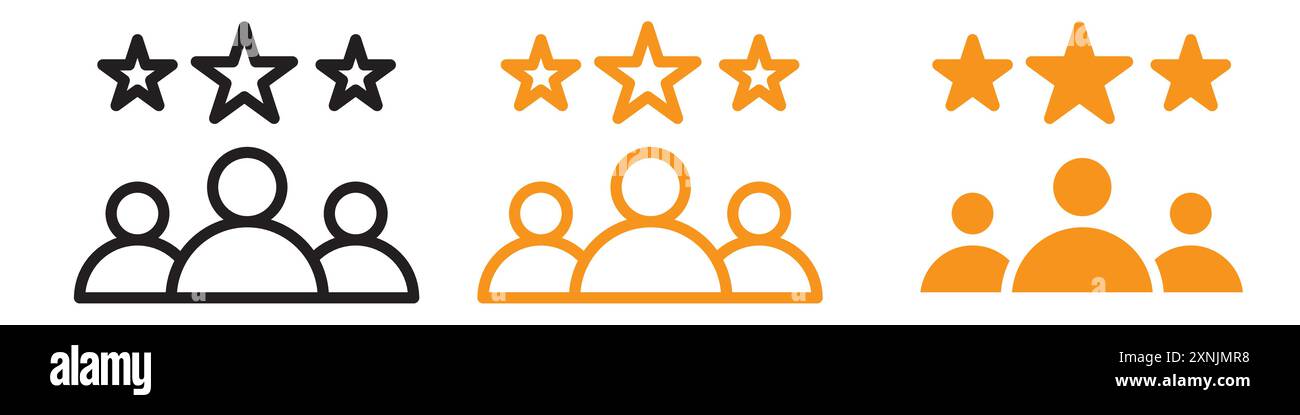 évaluation du produit par le client icône web design logo set collection dans le vecteur Illustration de Vecteur