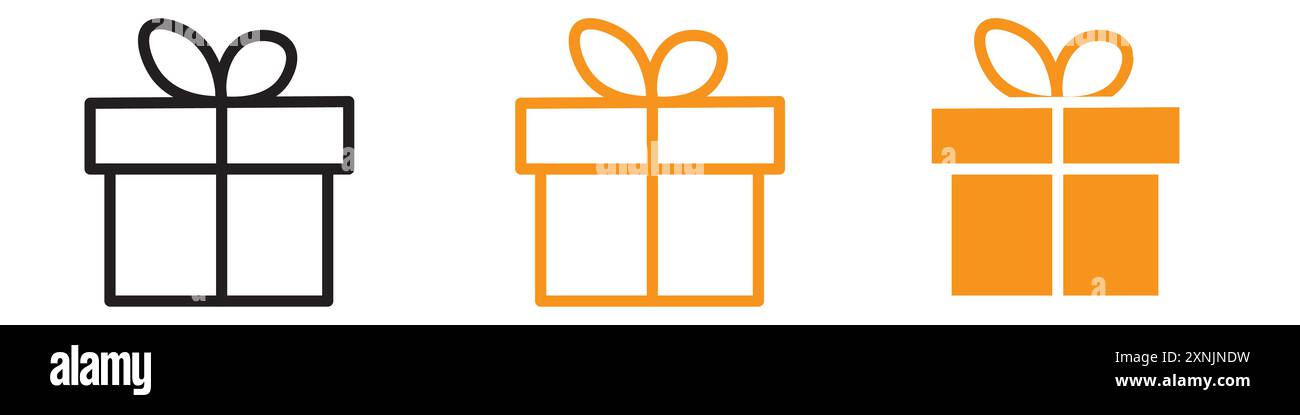 Collection de logo de conception Web d'icône de cadeau gratuit dans le vecteur Illustration de Vecteur