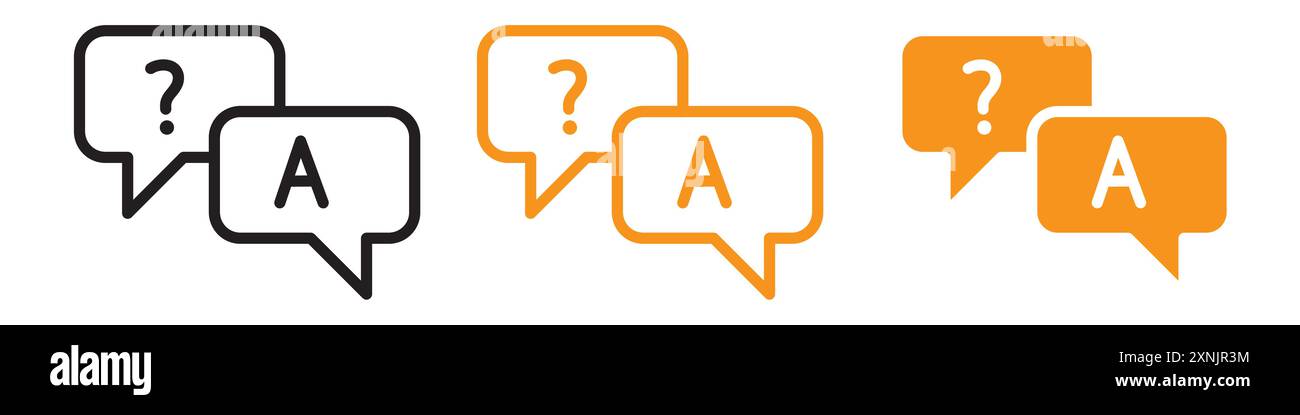 Questions et réponses icône Web design logo set collection dans le vecteur Illustration de Vecteur