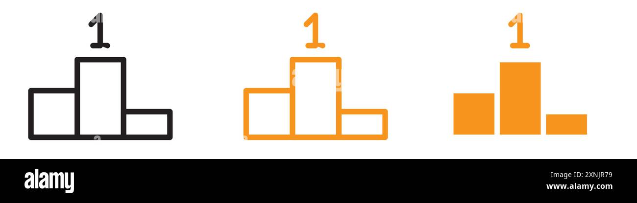 gagnant podium icône web design logo set collection dans le vecteur Illustration de Vecteur