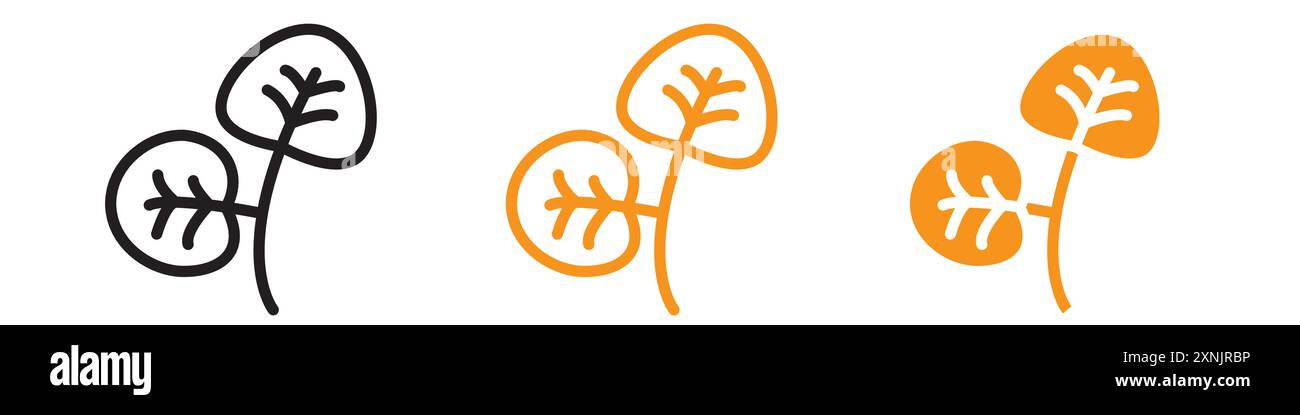 watercress vegetable icône web design logo set collection dans le vecteur Illustration de Vecteur