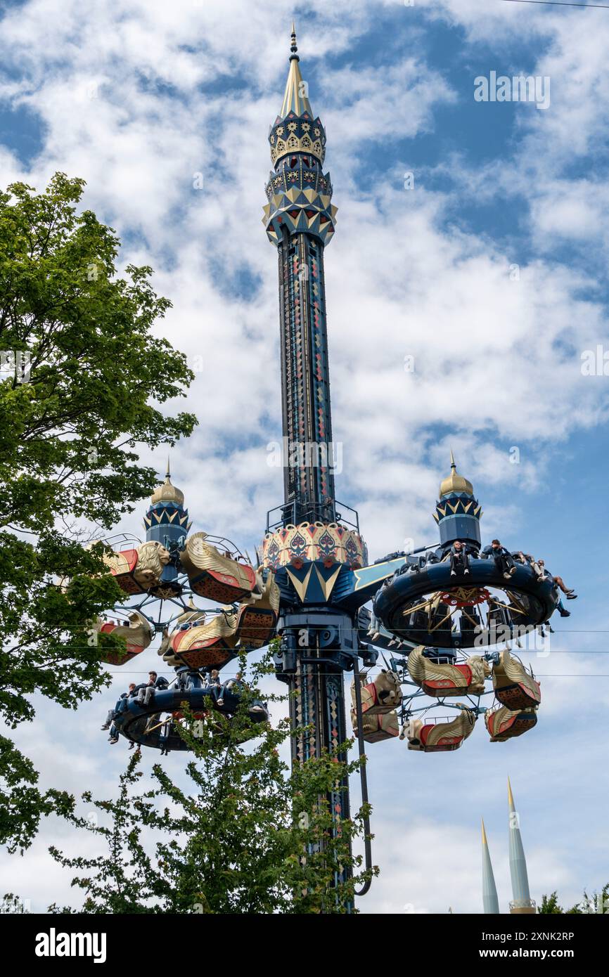 Tivoli, Vergnügungspark, Karusell, Kopenhagen Banque D'Images