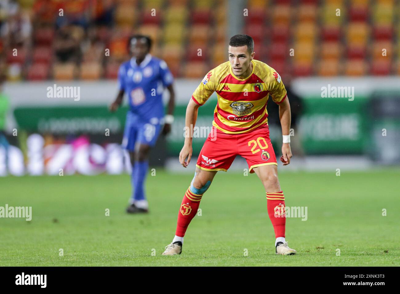 Bialystok, Pologne. 31 juillet 2024. Miki Villar de Jagiellonia Bialystok vu en action lors du match éliminations UEFA Champions League 2024/2025 entre Jagiellonia Bialystok et FK Poniewiez au stade Municipal. Score final : Jagiellonia Bialystok 3:1 FK Poniewiez. (Photo de Grzegorz Wajda/SOPA images/SIPA USA) crédit : SIPA USA/Alamy Live News Banque D'Images