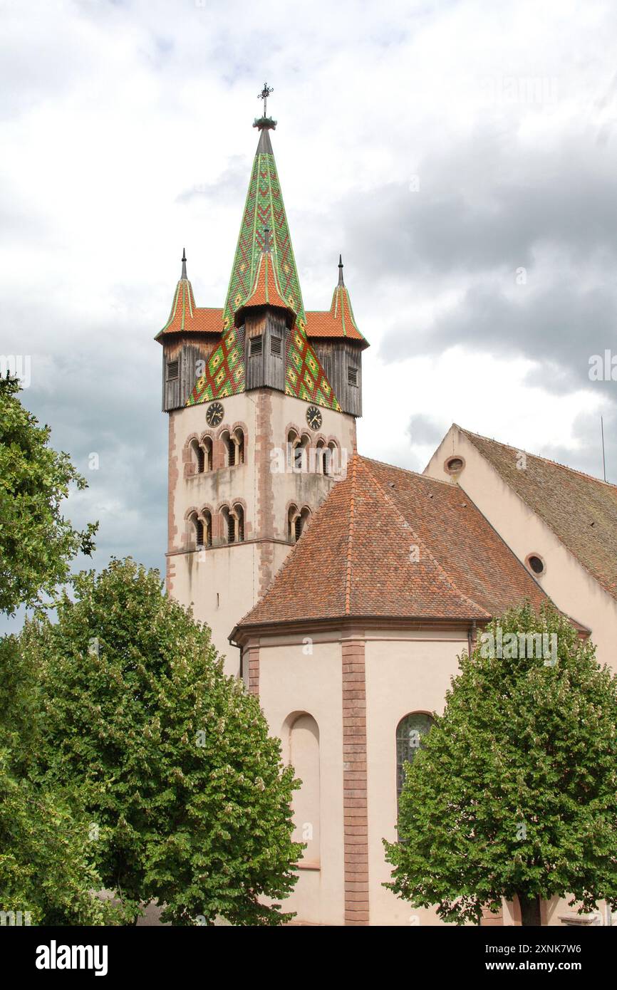 Église Saint-Georges de Châtenois, construite en 1759 dans le style roman. Bas-Rhin. Alsace Banque D'Images