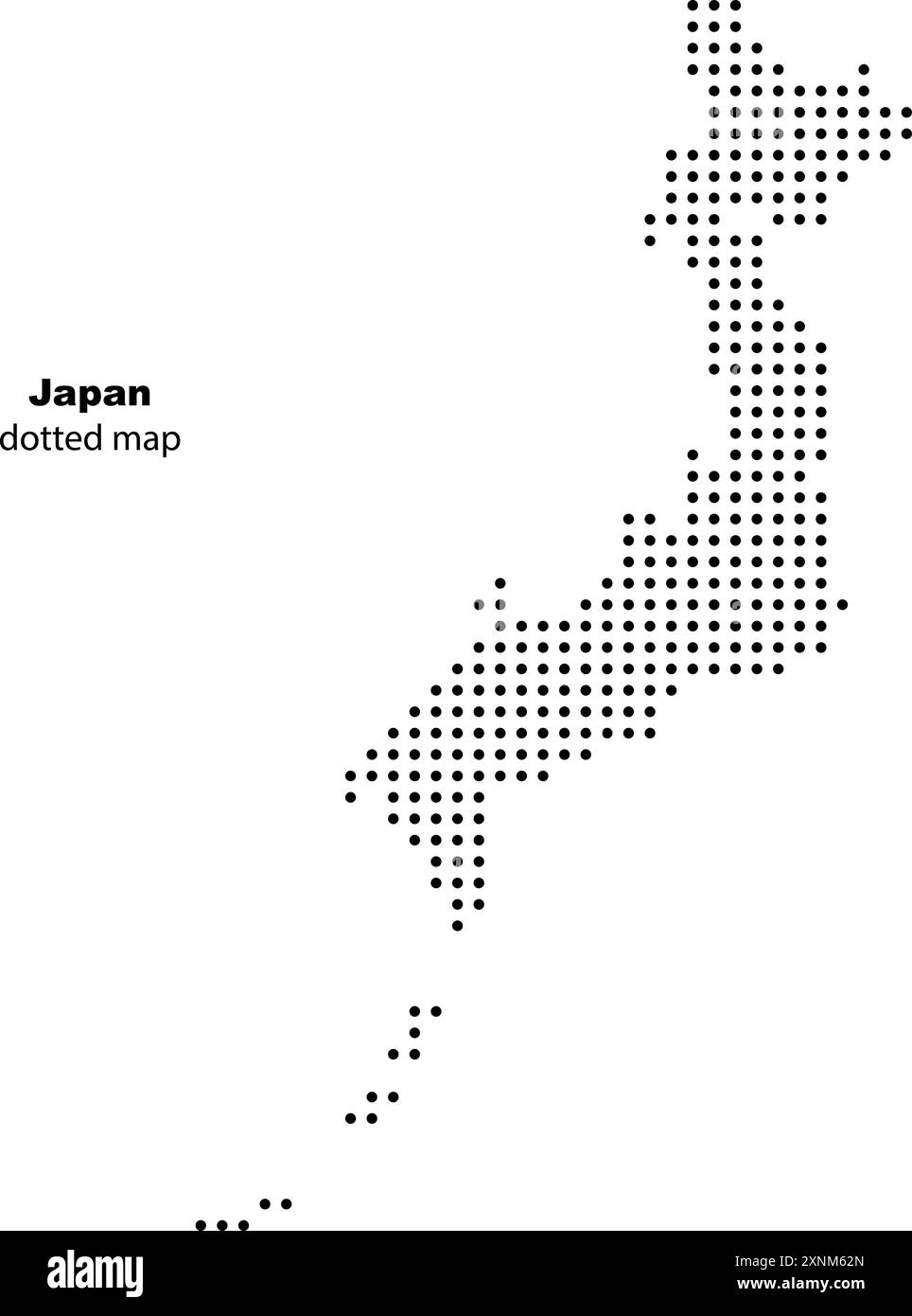 Carte pointillée du Japon. Illustration vectorielle Illustration de Vecteur