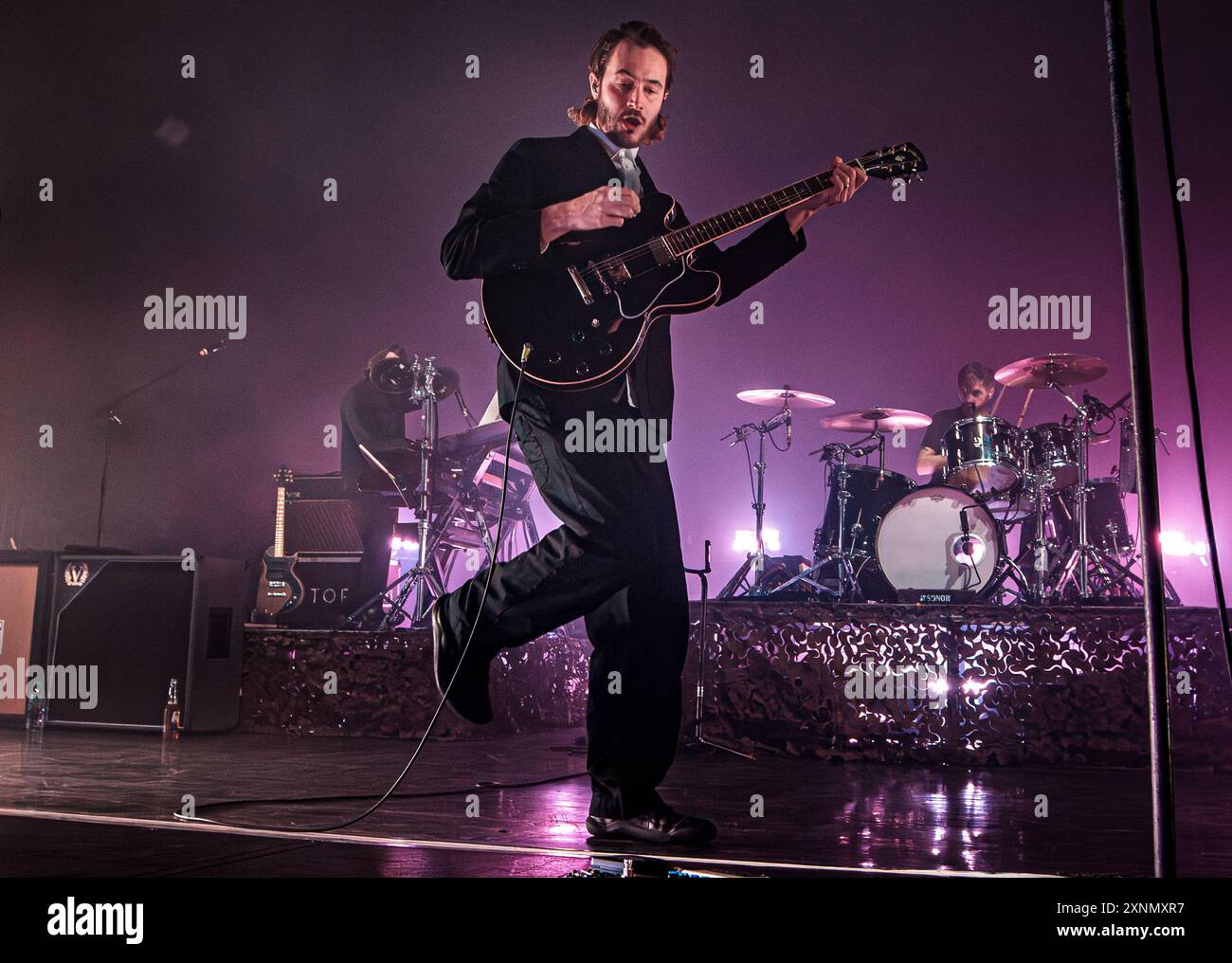 Rédacteurs jouant en direct et en tête d'affiche à l'o2 Guildhall Southampton, Hampshire, Royaume-Uni le 3 mars 2024. Banque D'Images