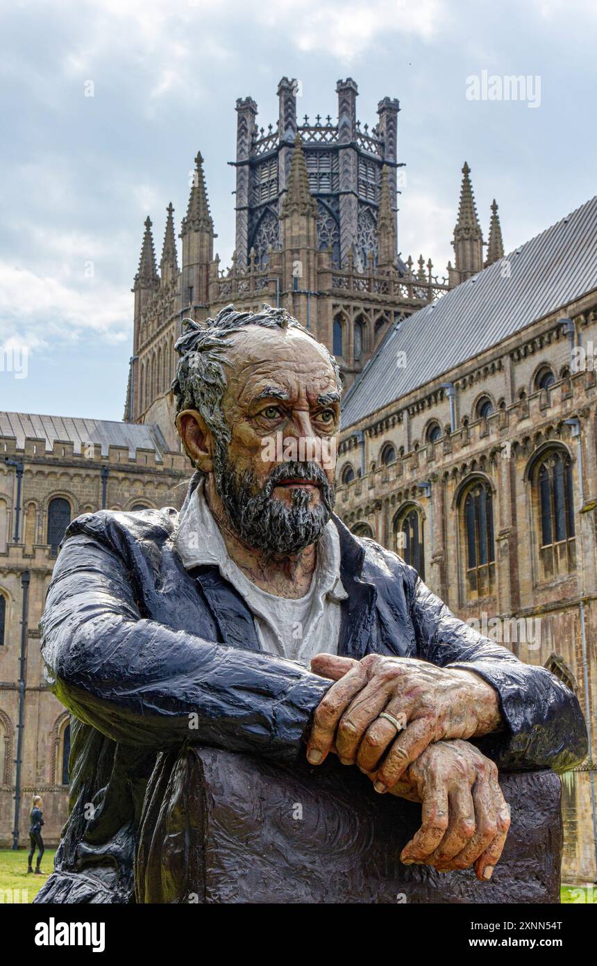 Statue de Sean Henry Cathédrale d'Ely Cambridgeshire Banque D'Images