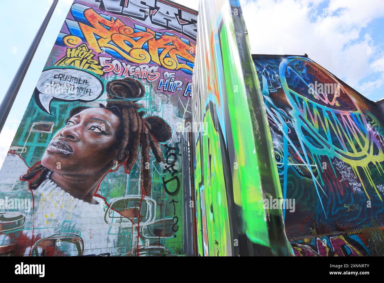 Digbeth, quartier bohème avec des entreprises innovantes et du Street art étonnant dans l'ancien cœur industriel de Birmingham. Banque D'Images