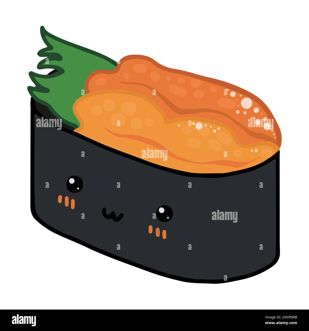 Sushi gunkanmaki aux œufs d'oursin Illustration de Vecteur