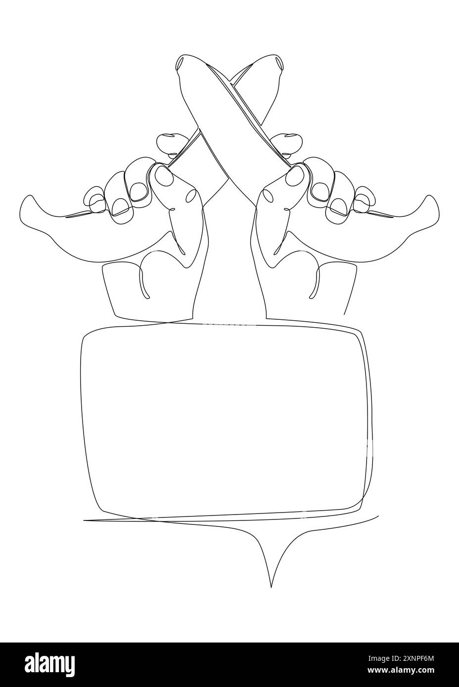 Une ligne continue de bulle de parole avec Banana. Concept vectoriel d'illustration de ligne mince. Contour Drawing idées créatives. Illustration de Vecteur